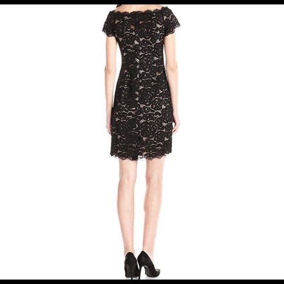 AdriannaPapell Women's Off The Shoulder Lace Dress - Picture 2 of 10